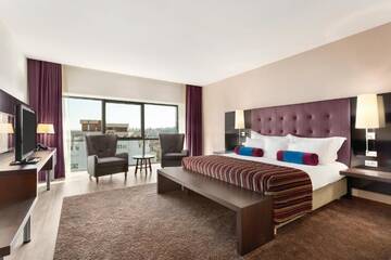 Фото номера Номер с кроватью размера «queen-size» Отель Hotel Ramada Pitesti г. Питешти 8